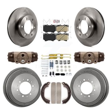 Front Rear Disc Brake Rotors Ceramic Pads And Drum Kit (9Pc) For Toyota Tundra K8A-105436