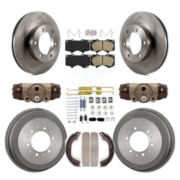 Front Rear Disc Brake Rotors Ceramic Pads And Drum Kit (9Pc) For Toyota Tundra K8A-105437