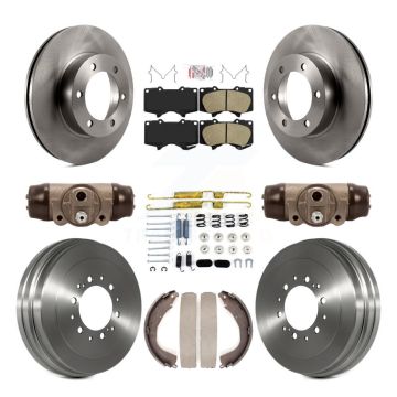 Front Rear Disc Brake Rotors Ceramic Pads And Drum Kit (9Pc) For 2004-2006 Toyota Tundra K8A-105452