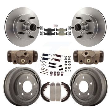Front Rear Brake Rotors Semi-Metallic Pad & Drum Kit (9Pc) For Ford F-150 E-150 Econoline K8A-105459