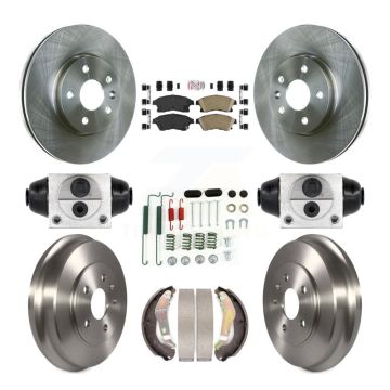 Front Rear Disc Brake Rotors Ceramic Pads And Drum Kit (9Pc) For Chevrolet Sonic K8A-105467