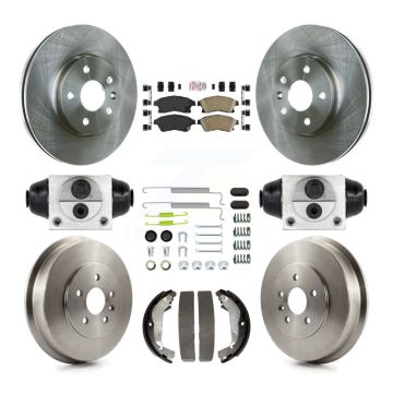 Front Rear Disc Brake Rotors Ceramic Pads And Drum Kit (9Pc) For Chevrolet Cruze Limited K8A-105489