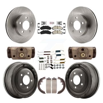 Front Rear Brake Rotor Semi-Metallic Pad Drum Kit (9Pc) For Ford Ranger Mazda B4000 B3000 K8A-105492