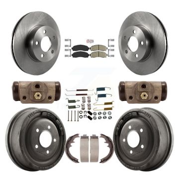 Front Rear Disc Brake Rotors Ceramic Pads And Drum Kit (9Pc) For Ford Ranger Mazda B4000 K8A-105494