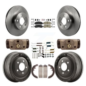 Front Rear Disc Brake Rotors Ceramic Pads And Drum Kit (9Pc) For Ford Ranger Mazda B4000 K8A-105495