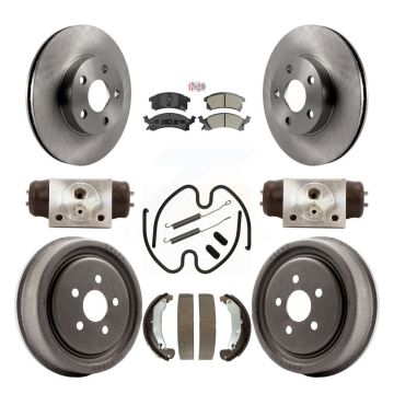 Front Rear Brake Rotor Semi-Metallic Pad And Drum Kit (9Pc) For Pontiac Sunfire Chevrolet K8A-105523