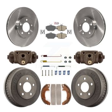 Front Rear Disc Brake Rotors Ceramic Pad And Drum Kit (9Pc) For Ford Taurus Mercury Sable K8A-105560