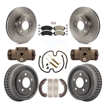 Front Rear Brake Rotor Semi-Metallic Pad And Drum Kit (9Pc) For Pontiac Montana Chevrolet K8A-105593