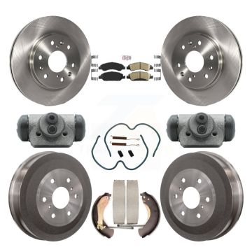 Front Rear Brake Rotor Ceramic Pad Drum Kit (9Pc) For Chevrolet Silverado 1500 GMC Sierra K8A-105629