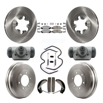 Front Rear Brake Rotor Ceramic Pad Drum Kit (9Pc) For Chevrolet Colorado GMC Canyon Isuzu K8A-105638