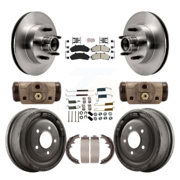 Front Rear Brake Rotor Semi-Metallic Pad Drum Kit (9Pc) For Ford Ranger Mazda B4000 B3000 K8A-105658