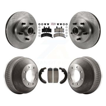 Front Rear Disc Brake Rotor Semi-Metallic Pad & Drum Kit For C1500 Suburban Chevrolet GMC K8A-105739