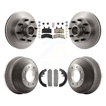 Front Rear Brake Rotors Semi-Metallic Pad Drum Kit For C2500 Chevrolet GMC C1500 Suburban K8A-105740