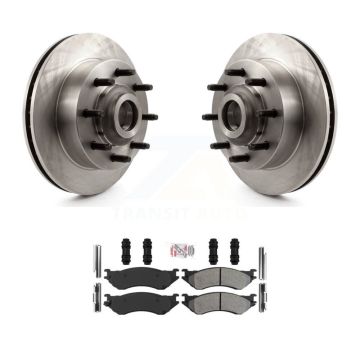 Front Brake Rotor Hub Semi-Metallic Pad Kit For 1999 Dodge Ram 1500 Van With 4000 Lb Axle K8A-105790