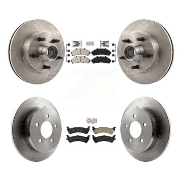 Front Rear Semi-Metallic Pads And Disc Brake Rotors Hub Assembly Kit For Ford Ranger K8A-105921