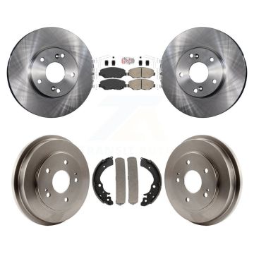 Front Rear Disc Brake Rotors Ceramic Pads And Drum Kit For Honda Accord Fit K8A-105938