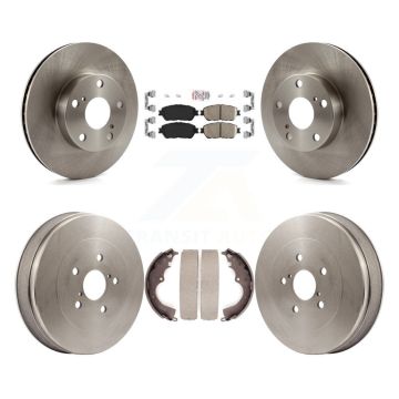 Front Rear Disc Brake Rotors Ceramic Pad And Drum Kit For Toyota Tacoma With 5 Lug Wheels K8A-105952