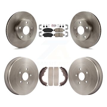 Front Rear Disc Brake Rotors Ceramic Pad And Drum Kit For Toyota Tacoma With 5 Lug Wheels K8A-105953