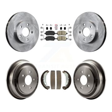 Front Rear Brake Rotor Ceramic Pad & Drum Kit For 2007 Chevrolet Cobalt With 5 Lug Wheels K8A-105962