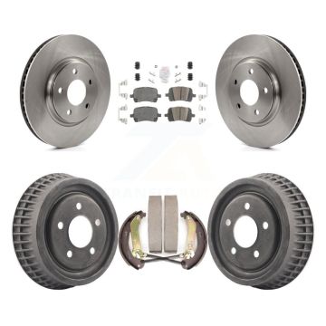 Front Rear Brake Rotors Ceramic Pad & Drum Kit For 2004 Chevrolet Malibu Disc rear brakes K8A-105967