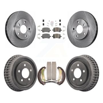 Front Rear Brake Rotors Ceramic Pad & Drum Kit For 2004 Chevrolet Malibu Disc rear brakes K8A-105968