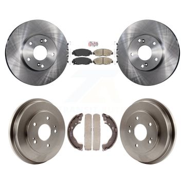 Front Rear Disc Brake Rotors Ceramic Pads And Drum Kit For 2011 Honda Civic GX K8A-105982