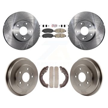 Front Rear Disc Brake Rotors Ceramic Pads And Drum Kit For 2011 Honda Civic GX K8A-105983
