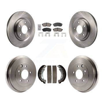 Front Rear Disc Brake Rotor Ceramic Pad Drum Kit For 2017-2019 Nissan Sentra Turbocharged K8A-105989