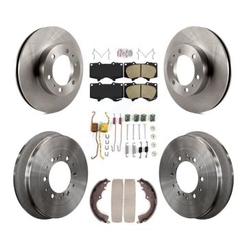 Front Rear Disc Brake Rotors Ceramic Pads And Drum Kit (7Pc) For Toyota Tacoma K8A-106024