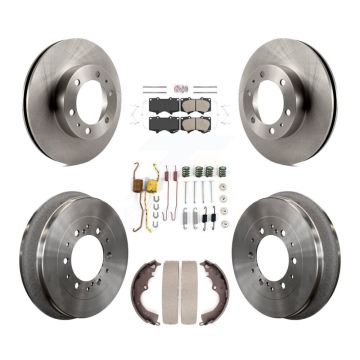 Front Rear Disc Brake Rotors Ceramic Pads And Drum Kit (7Pc) For Toyota Tacoma K8A-106025
