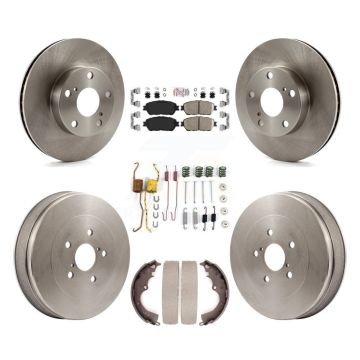Front Rear Brake Rotor Ceramic Pad And Drum Kit (7Pc) For Toyota Tacoma With 5 Lug Wheels K8A-106027