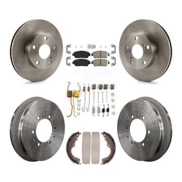 Front Rear Brake Rotor Ceramic Pad Drum Kit (7Pc) For Toyota Tacoma 4WD With 5 Lug Wheels K8A-106030