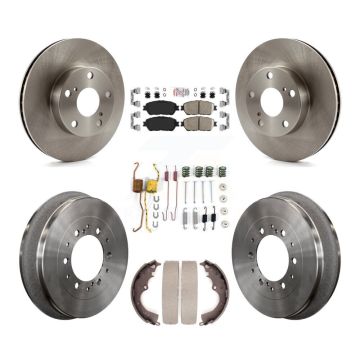 Front Rear Brake Rotor Ceramic Pad Drum Kit (7Pc) For Toyota Tacoma 4WD With 5 Lug Wheels K8A-106031
