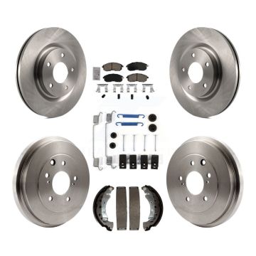 Front Rear Brake Rotors Ceramic Pad & Drum Kit (7Pc) For 17-19 Nissan Sentra Turbocharged K8A-106050
