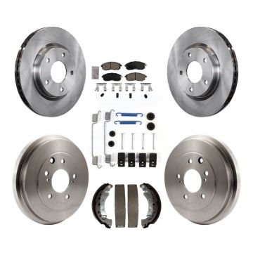 Front Rear Disc Brake Rotors Ceramic Pads And Drum Kit (7Pc) For Nissan Sentra K8A-106052