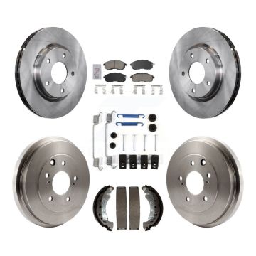Front Rear Disc Brake Rotors Ceramic Pads And Drum Kit (7Pc) For Nissan Sentra K8A-106053