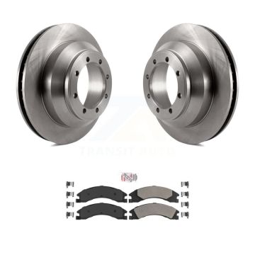 Rear Disc Brake Rotors And Semi-Metallic Pads Kit For Ford E-350 Super Duty Econoline K8A-106065