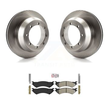 Rear Brake Rotor Semi-Metallic Pad Kit For Ford E-350 Super Duty Econoline F-150 Heritage K8A-106086