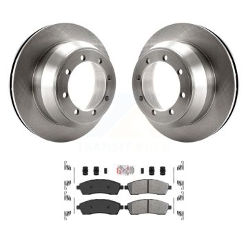 Rear Brake Rotors & Semi-Metallic Pad Kit For Ford F-350 Super Duty With Dual Wheels K8A-106091