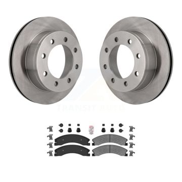 Rear Brake Rotors & Semi-Metallic Pad Kit For Chevrolet Express 4500 3.20" Overall Height K8A-106113