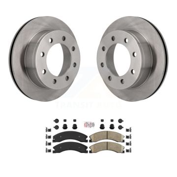 Rear Brake Rotors & Ceramic Pad Kit For 10-11 Chevrolet Express 4500 3.20" Overall Height K8A-106114