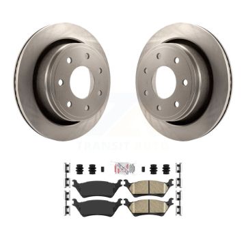 Rear Disc Brake Rotors And Ceramic Pads Kit For 2012-2014 Ford F-150 With 7 Lug Wheels K8A-106190