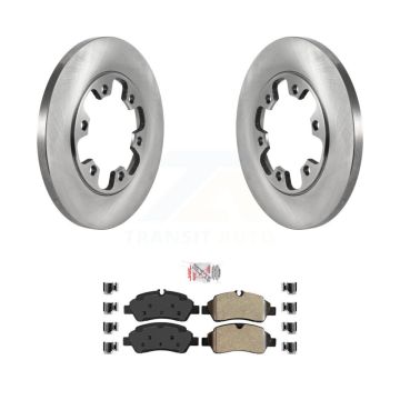 Rear Brake Rotors & Semi-Metallic Pad Kit For 15-19 Ford Transit-350 HD With 6 Lug Wheels K8A-106201
