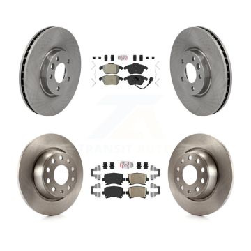 Front Semi-Metallic Rear Ceramic Pads And Disc Brake Rotors Kit For Volkswagen CC K8A-106236