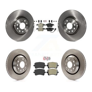 Front Rear Semi-Metallic Pads And Disc Brake Rotors Kit For Volkswagen Passat CC K8A-106248
