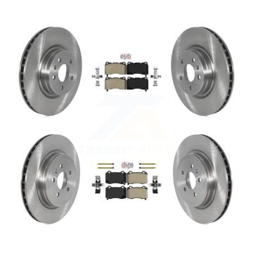 Front Rear Semi-Metallic Pad Brake Rotor Kit For 2017-2019 Tesla X S With Brembo Calipers K8A-106251
