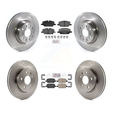 Front Rear Ceramic Pads And Disc Brake Rotors Kit For 2022 Chevrolet Camaro LT with 2.0L K8A-106296