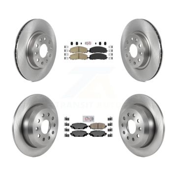 Front Rear Ceramic Pads And Disc Brake Rotors Kit For 2018-2020 Jeep Wrangler Sport K8A-106301