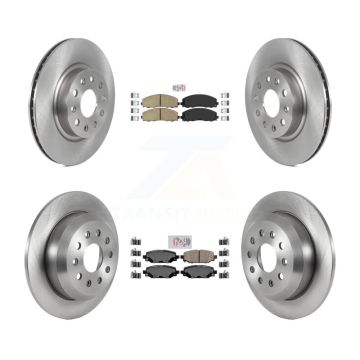 Front Rear Ceramic Pads And Disc Brake Rotors Kit For 2018-2020 Jeep Wrangler Sport K8A-106302