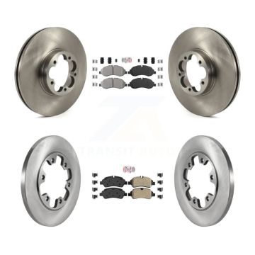 Front Rear Semi-Metallic Pad & Brake Rotors Kit For Ford Transit-350 HD With 6 Lug Wheels K8A-106310